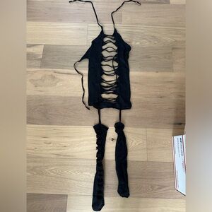 Women’s lingerie slit suit. OS. NEW!